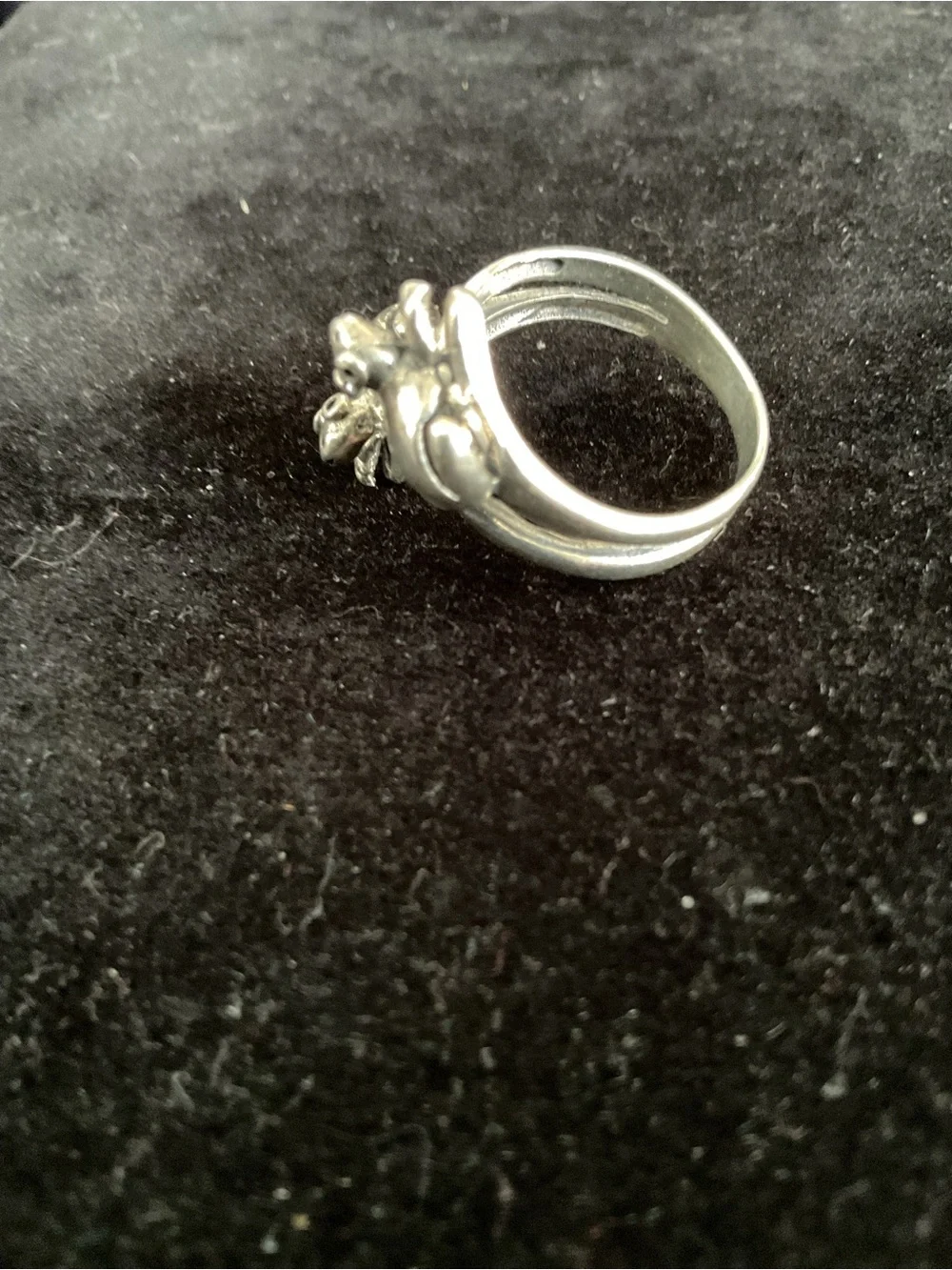 Sterling Silver Double Frog Ring